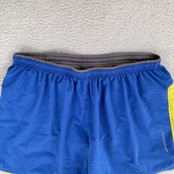 Brooks Equilibrium Shorts Womens Large Blue Running Cycling Back Pocket - Picture 2 of 14